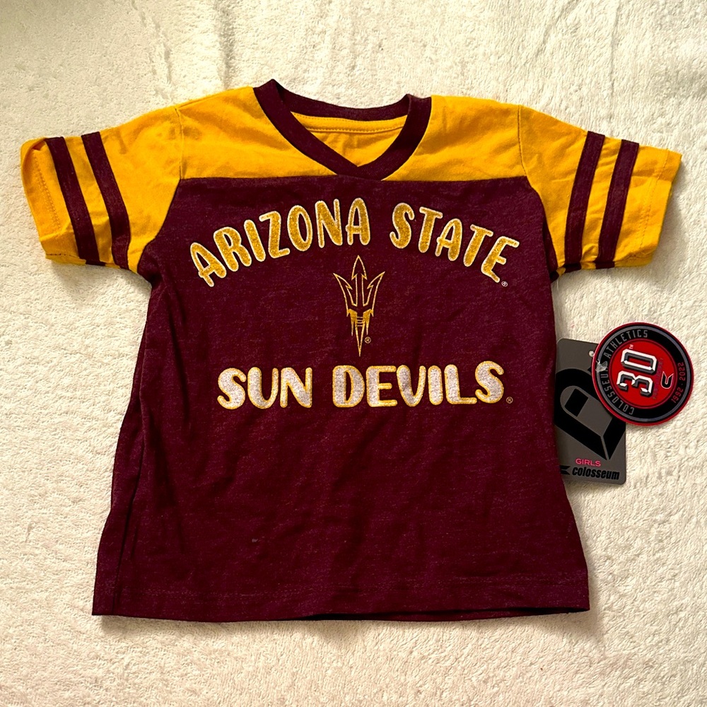Arizona State Sun Devils Kids Shirt - Maroon and Gold - 2T